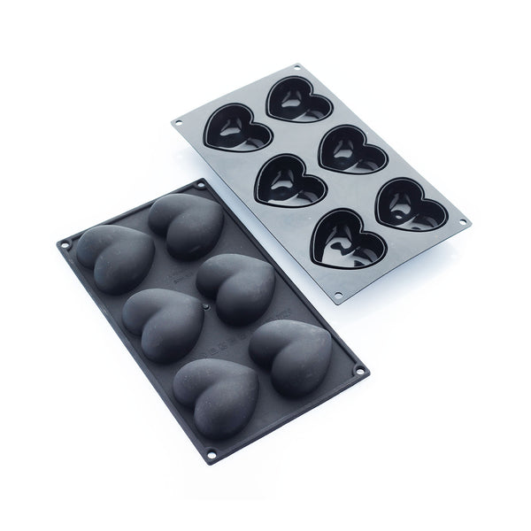 Martellato 6.9 x 11.8 in (17.5 x 30 cm) Love Silicone Mold, Black