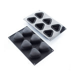 Martellato 6.9 x 11.8 in (17.5 x 30 cm) Triangle Silicone Mold, Black
