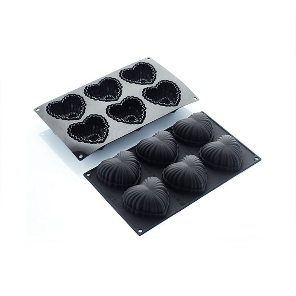Martellato 6.9 x 11.8 in (17.5 x 30 cm) Satin Silicone Mold, Black