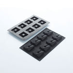 Martellato 60 mm Block Cube Silicone Mold, 2-Piece Set
