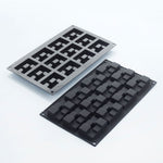 Martellato 80 x 40 mm Block Brick Silicone Mold, 2-Piece Set