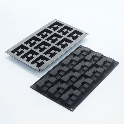 Martellato 80 x 40 mm Block Brick Silicone Mold, 2-Piece Set