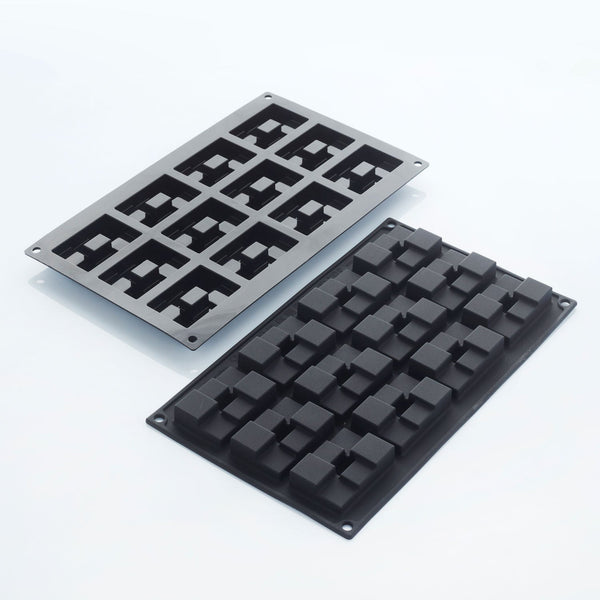 Martellato 80 x 40 mm Block Brick Silicone Mold, 2-Piece Set