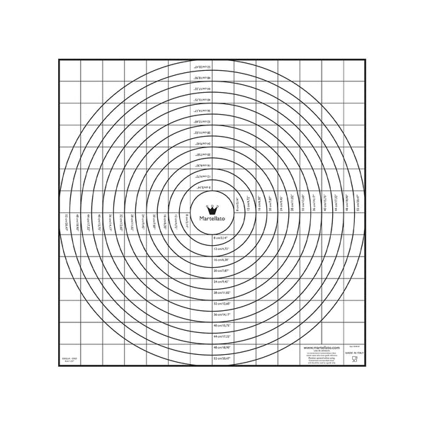 Martellato Graduated Dough & Fondant Rolling Mat 23.6 × 22.8 in(60 x 58 cm)