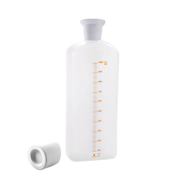 Martellato Graduated Syrup Soaker Bottle with Cap & Cover – 1 L (34 oz)– Food-Grade HDPE