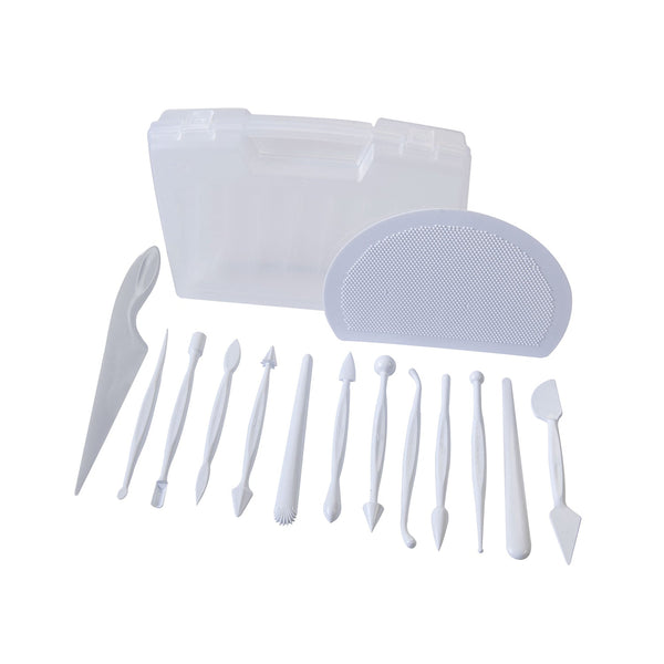 Martellato Plastic Fondant & Marzipan Modelling Tool Set, 14 Piece Professional Decorating Kit 1