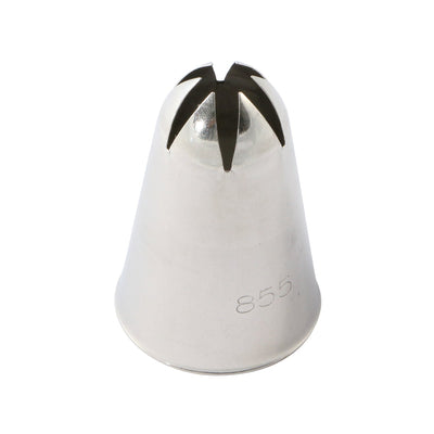 Martellato Closed Star Piping Tip – 0.08 in (2 mm), Large Size, Stainless Steel