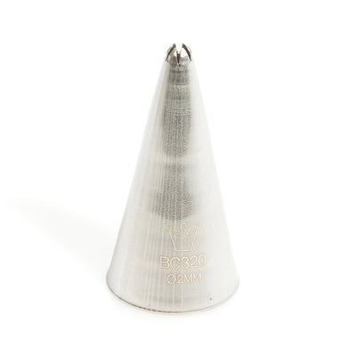 Martellato Closed Star Piping Tip – 0.08 in (2 mm), Standard Size, Stainless Steel