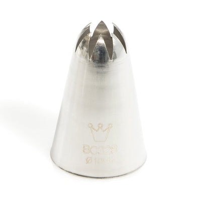 Martellato Closed Star Piping Tip – 0.39 in (10 mm), Standard Size, Stainless Steel