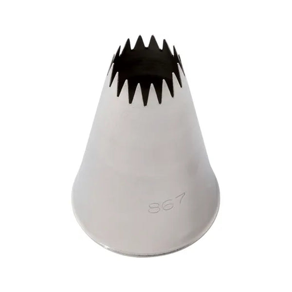 Martellato French Star Piping Tip – 16 mm (0.63 in), Stainless Steel