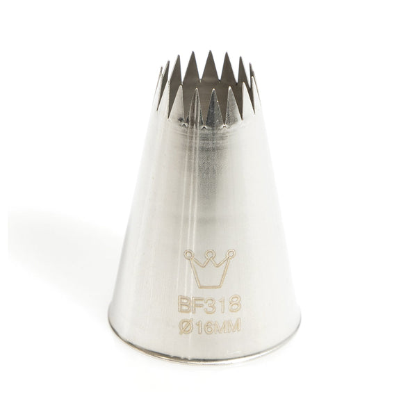 Martellato French Star Piping Tip – 0.63 in (16 mm), Stainless Steel