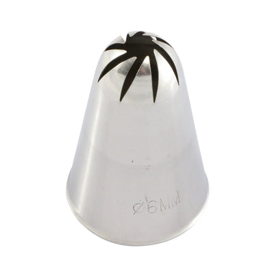 Martellato Fancy Rose Piping Tip – 6 mm (0.24 in), Stainless Steel