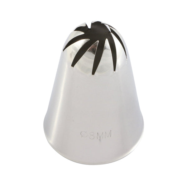 Martellato Fancy Rose Piping Tip – 8 mm (0.31 in), Stainless Steel