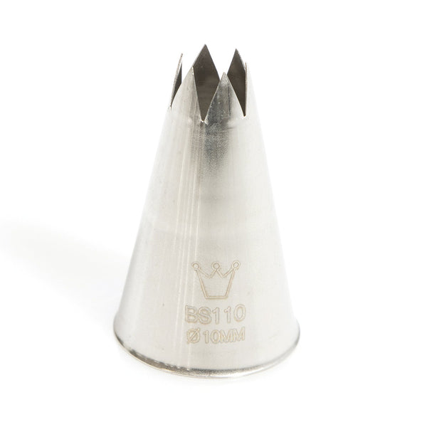 Martellato Open Star Piping Tip – 10 mm (0.39 in), Stainless Steel