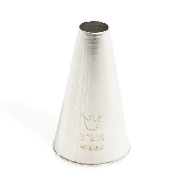 Martellato Round Piping Tip – 9 mm (0.35 in), Stainless Steel