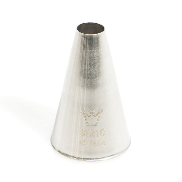 Martellato Round Piping Tip – 10 mm (0.39 in), Stainless Steel