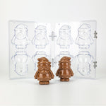 Martellato Klaus 3D BPA-Free Polycarbonate Chocolate Mold Set, 2 Pieces