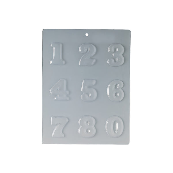 MARTELLATO Numbers 0-9 Thermoformed Choco Light Chocolate Mold