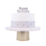 PME Happy Birthday Candle, Silver