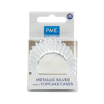 PME Mini Metallic Cupcake Cases, Silver