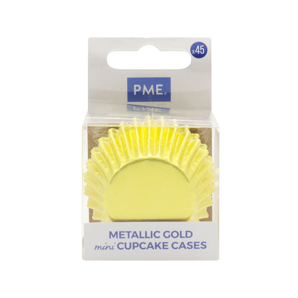 PME Mini Metallic Cupcake Cases, Gold