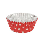 PME Foil Lined Cupcake Cases, Red Polka Dots