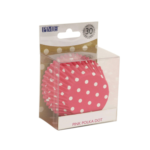 PME Foil Lined Cupcake Cases, Pink Polka Dots