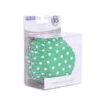 PME Foil Lined Cupcake Cases, Green Polka Dots