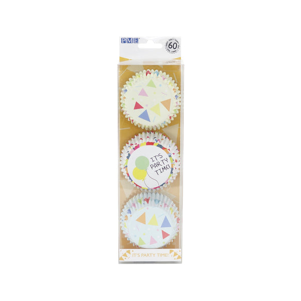 PME Foil Lined Cupcake Cases, Party, Set of 3