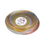 PME Round Mirror Cake Card 6in, Gold, Pack of 3