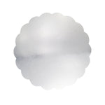 PME Scallop Mirror Cake Card 8in, Silver, Pack of 3