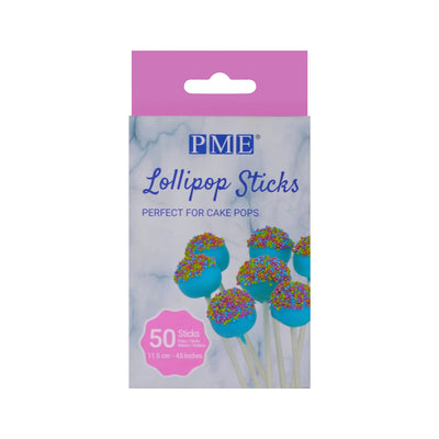 PME Lollipop Sticks 4.5in, Pack of 50