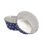 PME Foil Lined Cupcake Cases – Blue Polka Dots, Pack of 30