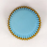PME Foil-Lined Cupcake Cases – Blue with Gold Foil Trim, Pack of 30