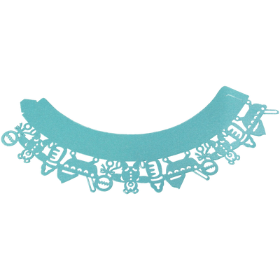 PME Decorative Lace Cupcake Wrappers – Baby Blue, Pack of 12