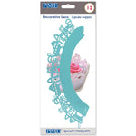PME Decorative Lace Cupcake Wrappers – Baby Blue, Pack of 12