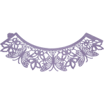 PME Decorative Lace Cupcake Wrappers – Butterfly Mauve, Pack of 12