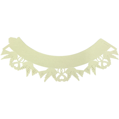 PME Decorative Lace Cupcake Wrappers – Dove Ivory, Pack of 12