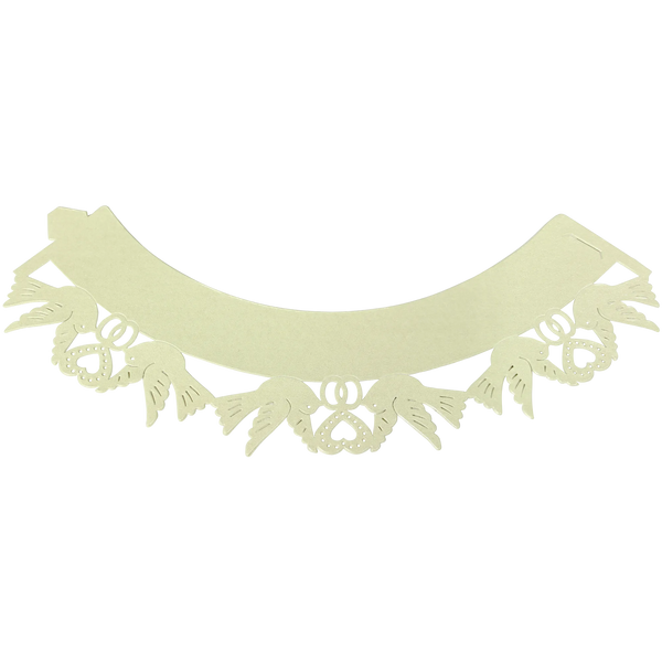 PME Decorative Lace Cupcake Wrappers – Dove Ivory, Pack of 12