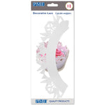 PME Decorative Lace Cupcake Wrappers – Dove White, Pack of 12