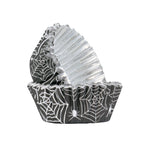 PME Halloween Foil-Lined Cupcake Cases – Spiderwebs, Pack of 30