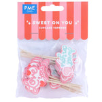 PME Valentine’s Cupcake Toppers – Sweet On You, Pack of 24