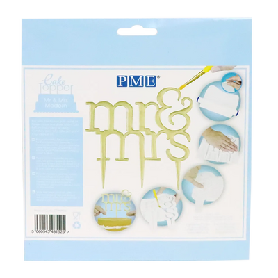 PME Mr & Mrs Modern Cake Topper Cutter – 7.3 × 7.3 in