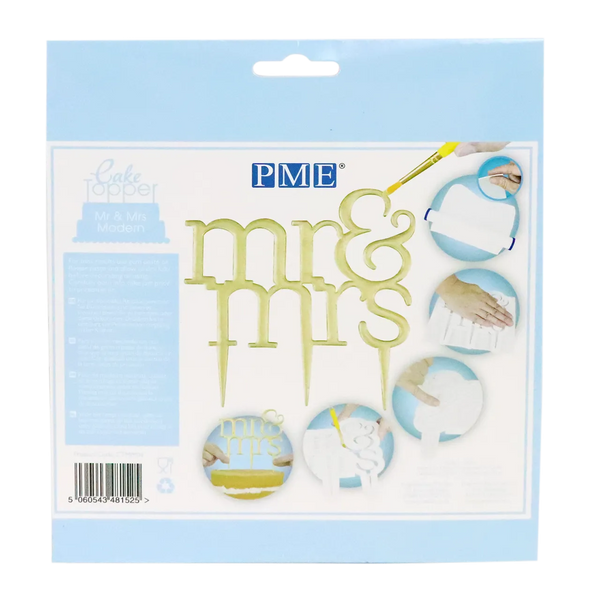 PME Mr & Mrs Modern Cake Topper Cutter – 7.3 × 7.3 in