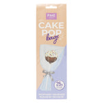 PME Clear Cake Pop Bags with Silver Ties – 10 × 3 in, Pack of 25