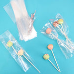 PME Clear Cake Pop Bags with Silver Ties – 10 × 3 in, Pack of 25