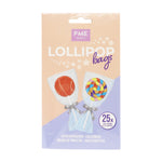 PME Clear Lollipop Bags with Silver Ties – 6 × 3.75 in, Pack of 25