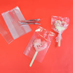 PME Clear Lollipop Bags with Silver Ties – 6 × 3.75 in, Pack of 25