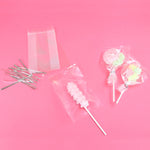 PME Clear Lollipop Bags with Silver Ties – 6 × 3.75 in, Pack of 25