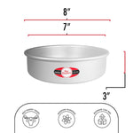Fat Daddio's Anodized Aluminum Round Removable Bottom Cheesecake Pan, 7 in x 3 in
